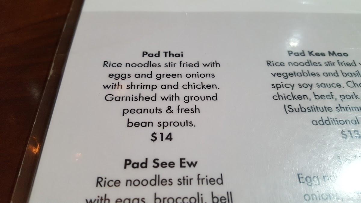 Menu at Basil Asian Bistro restaurant, Wooster