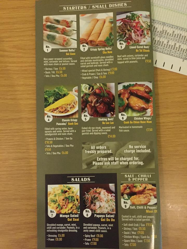 Menu At Viet Kitchen Restaurant London