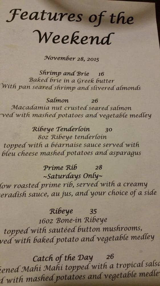 Menu at Tuscan Tavern & Grill steakhouse, Lake Geneva