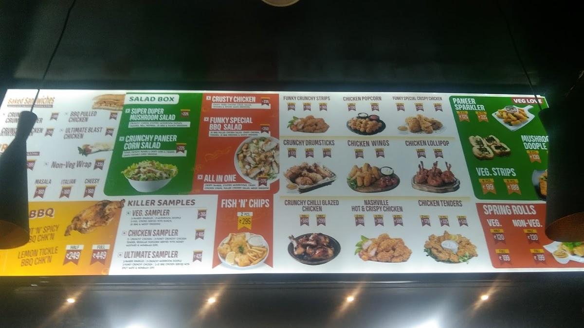 Menu at Funky'z, Sahibzada Ajit Singh Nagar