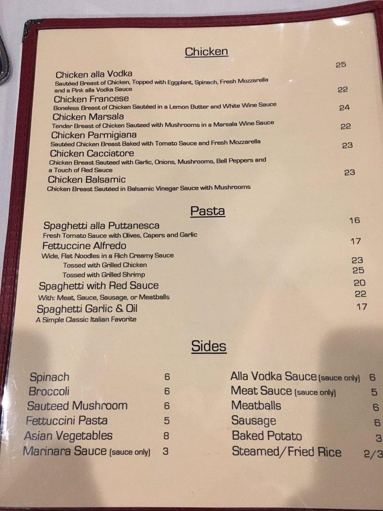 Menu at Eurasia Restaurant, Naples