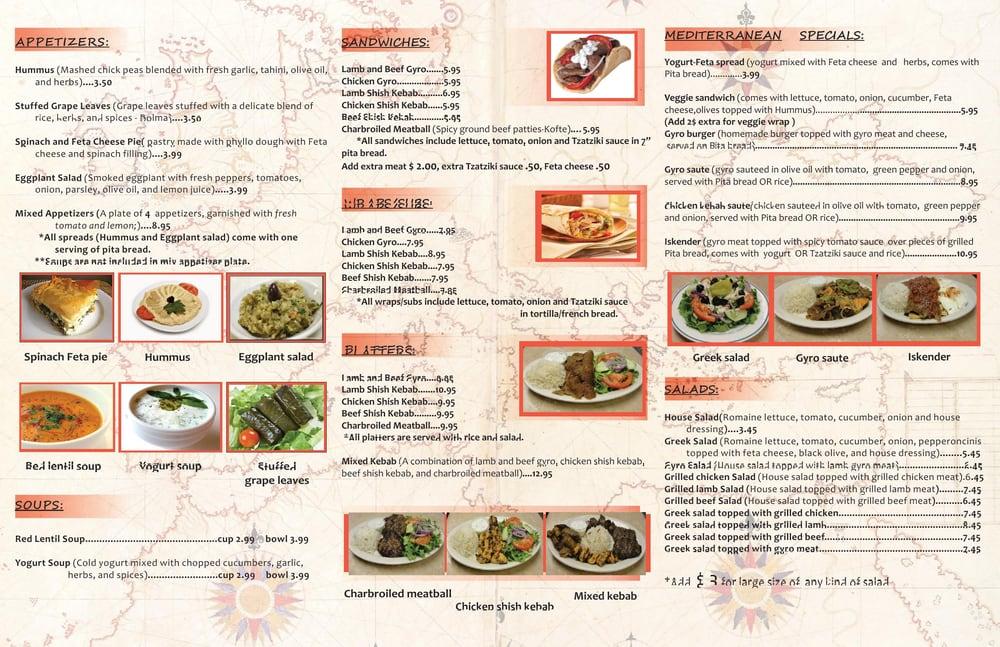 Menu at Istanbul Gyro & Kebab restaurant, Norfolk