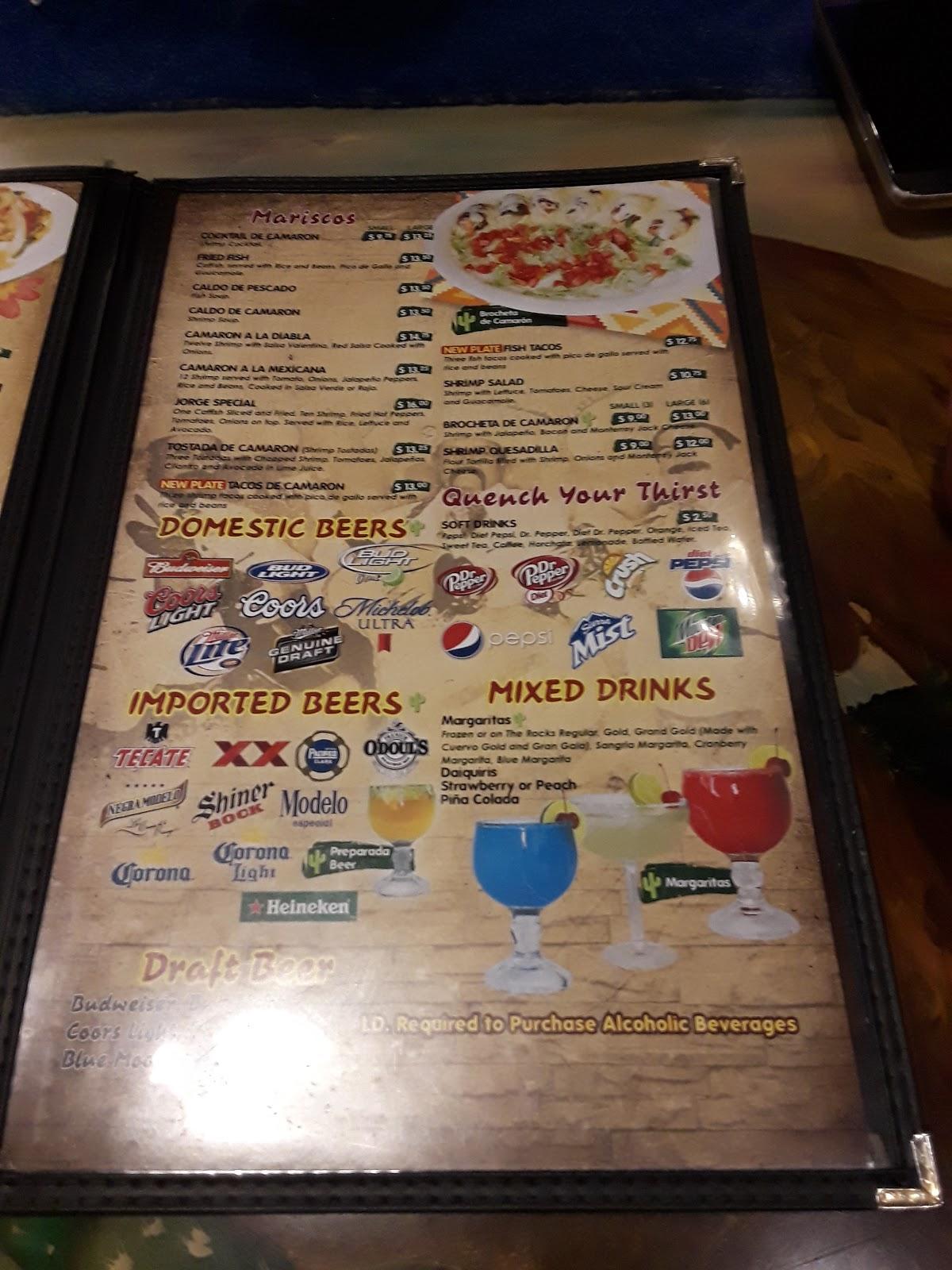 Carta del restaurante Los Tres Amigos LLC, Lawton, E Gore Blvd