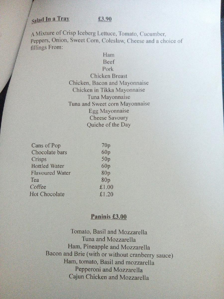 Menu at Get Stuffed Sandwich Shop, Malton