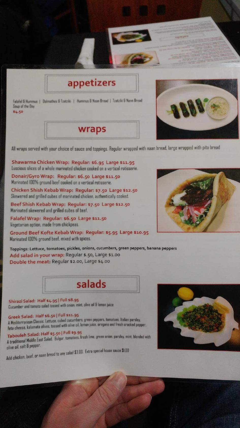 Menu at Shawarma Queen Donair Kebab Buffet restaurant, Brandon