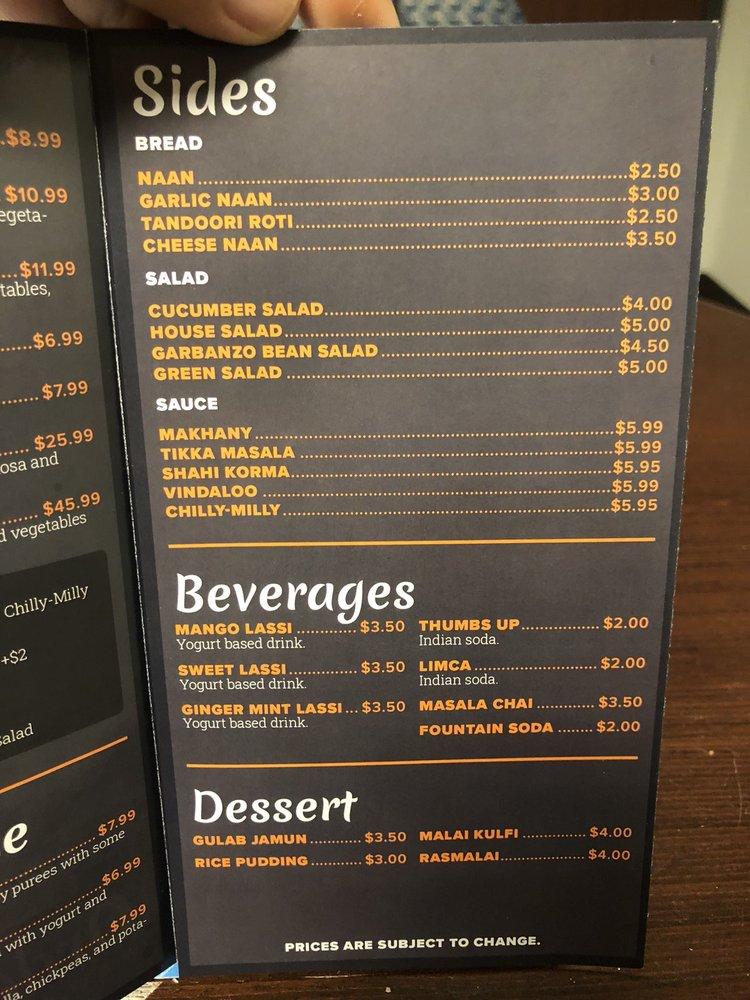 Menu at RAJ EXPRESS INDIAN KITCHEN restaurant, Overland Park