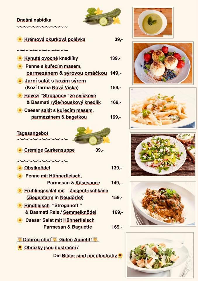 Menu at Chilis Restaurant, Dolní Poustevna