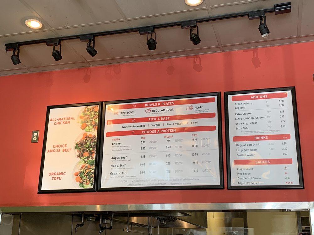 Menu at Flame Broiler fast food, Fountain Valley, Brookhurst St Suite 7