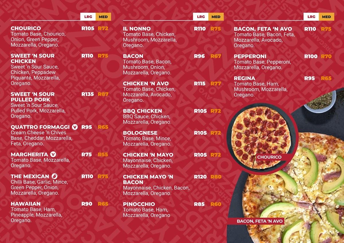 Menu at Pizza Baby! Douglasdale pizzeria, Sandton