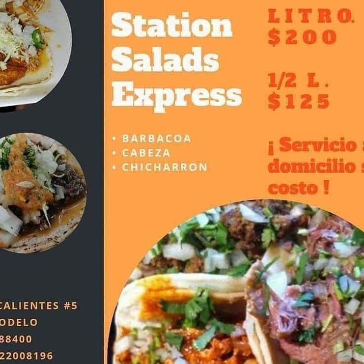 Menu at Station Salads Express pub & bar, Hermosillo