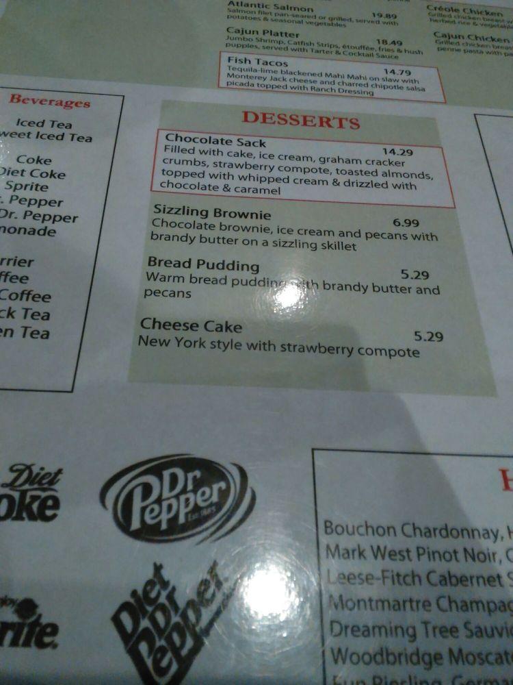 Menu at Windrush Grill restaurant, Shreveport
