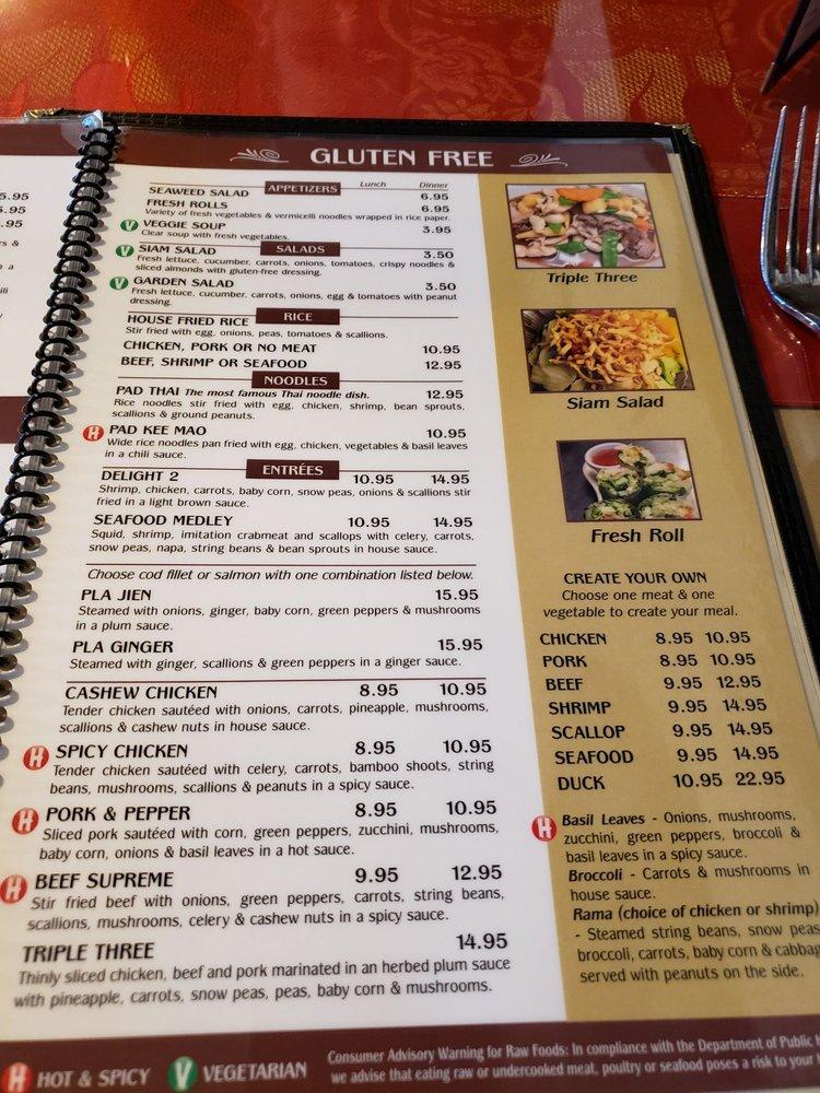 Menu at Thai House Restaurant, East Brookfield