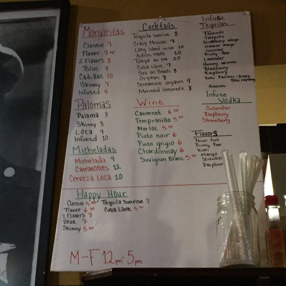 Menu at El Legendario Mexican Restaurant, Seattle