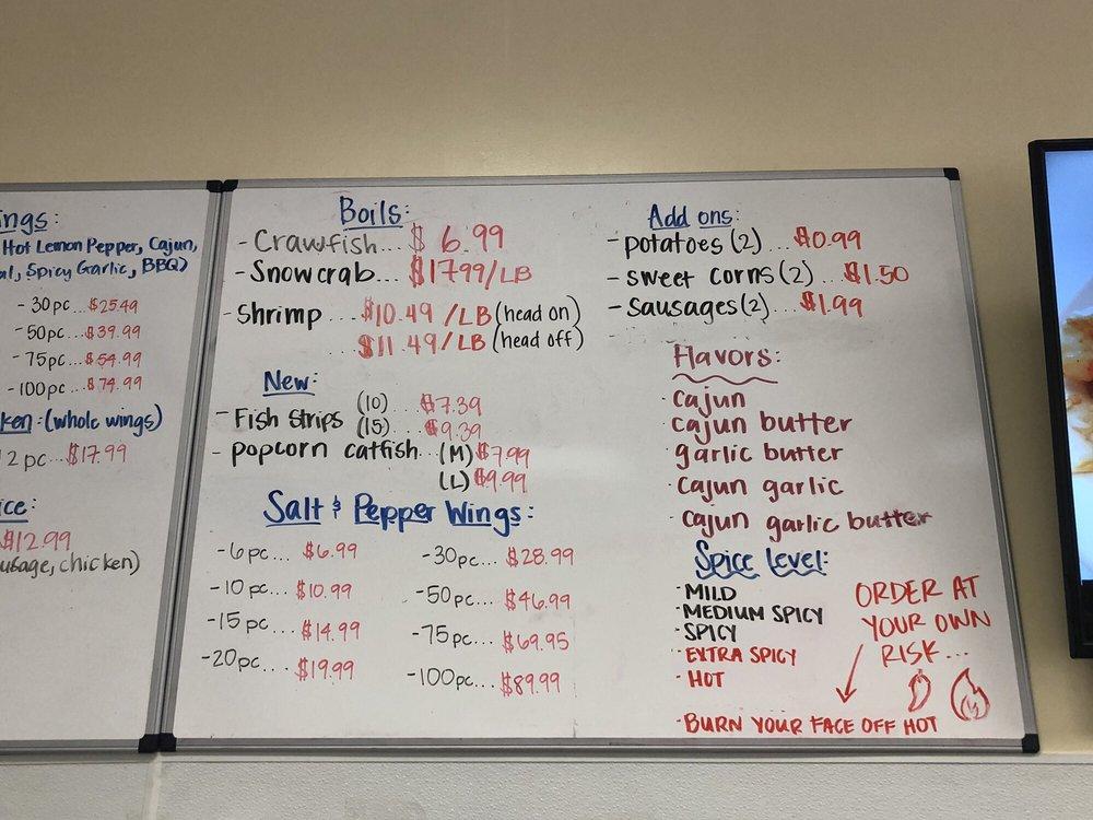 Menu at All Season Seafood restaurant, Pearland