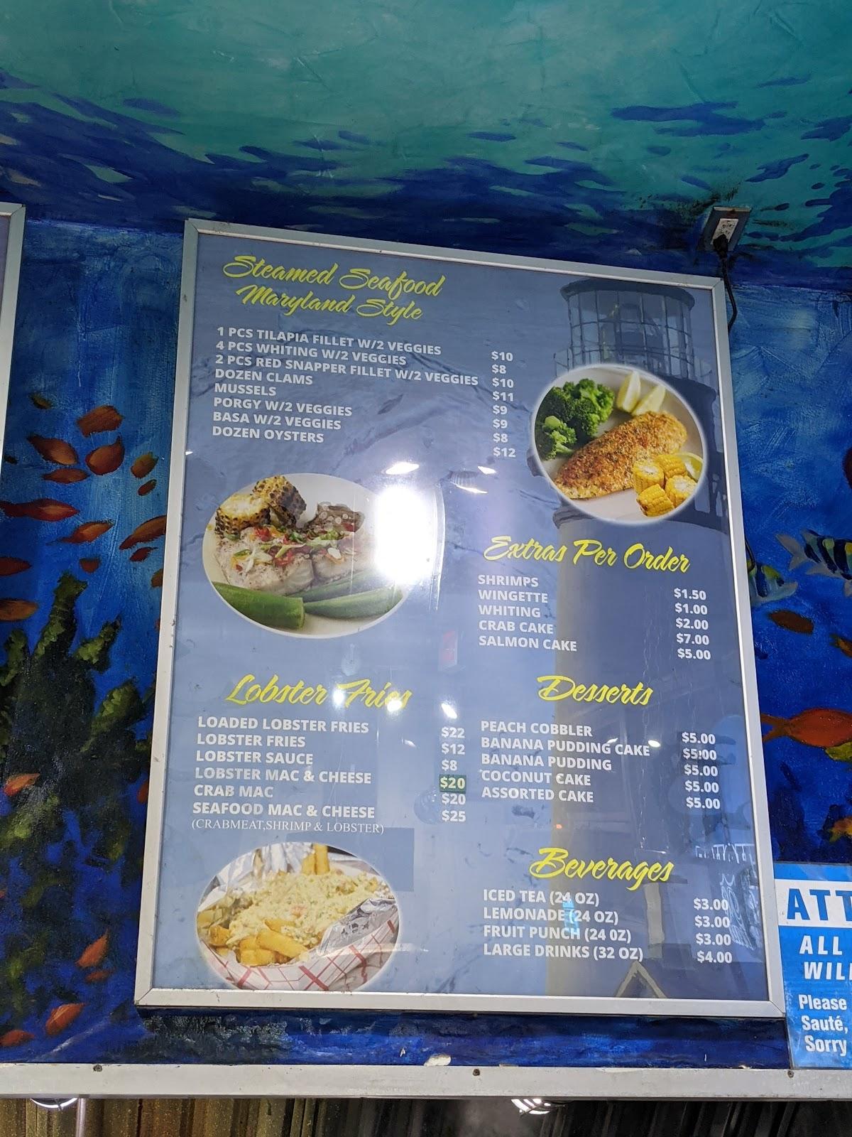 Menu at Lighthouse Fish Market restaurant, New York City, Frederick