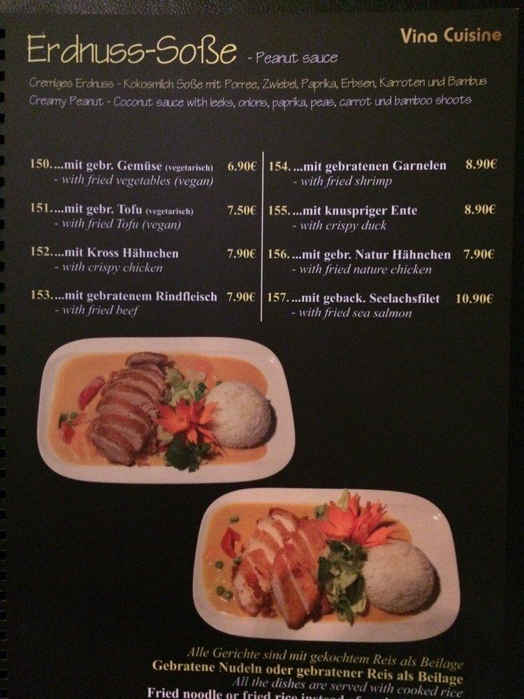 Speisekarte von VinRice Vietnamesisches Restaurant, Erfurt, Michaelisstraße 43