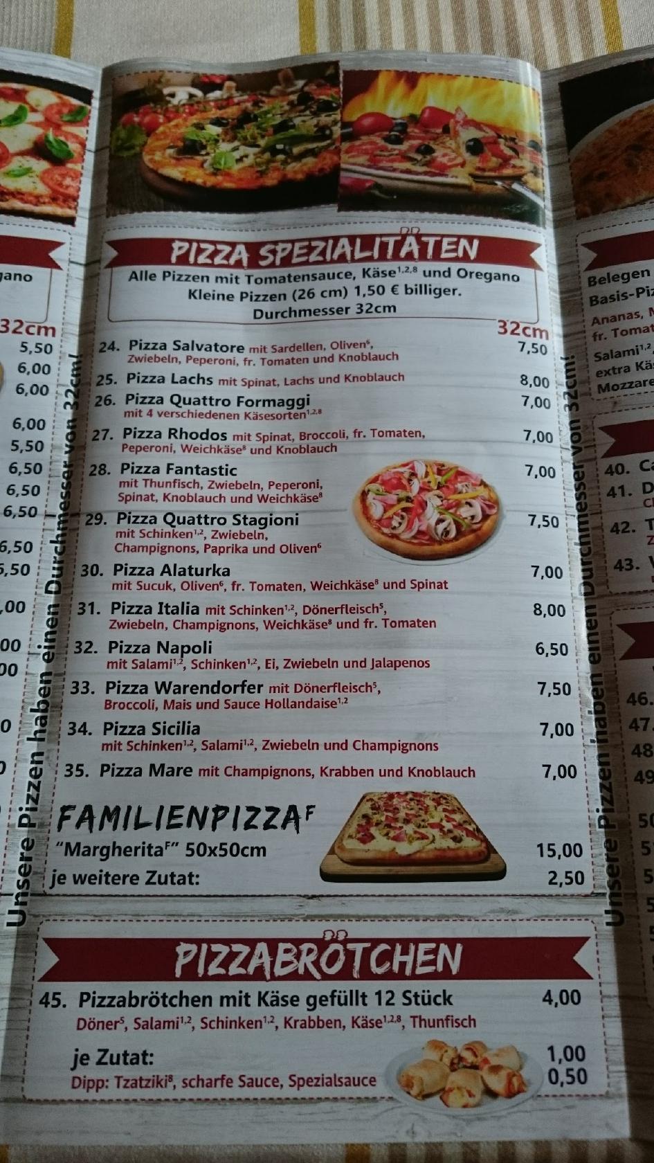 Speisekarte von Alanya Döner Pizza Haus Freckenhorst, Warendorf