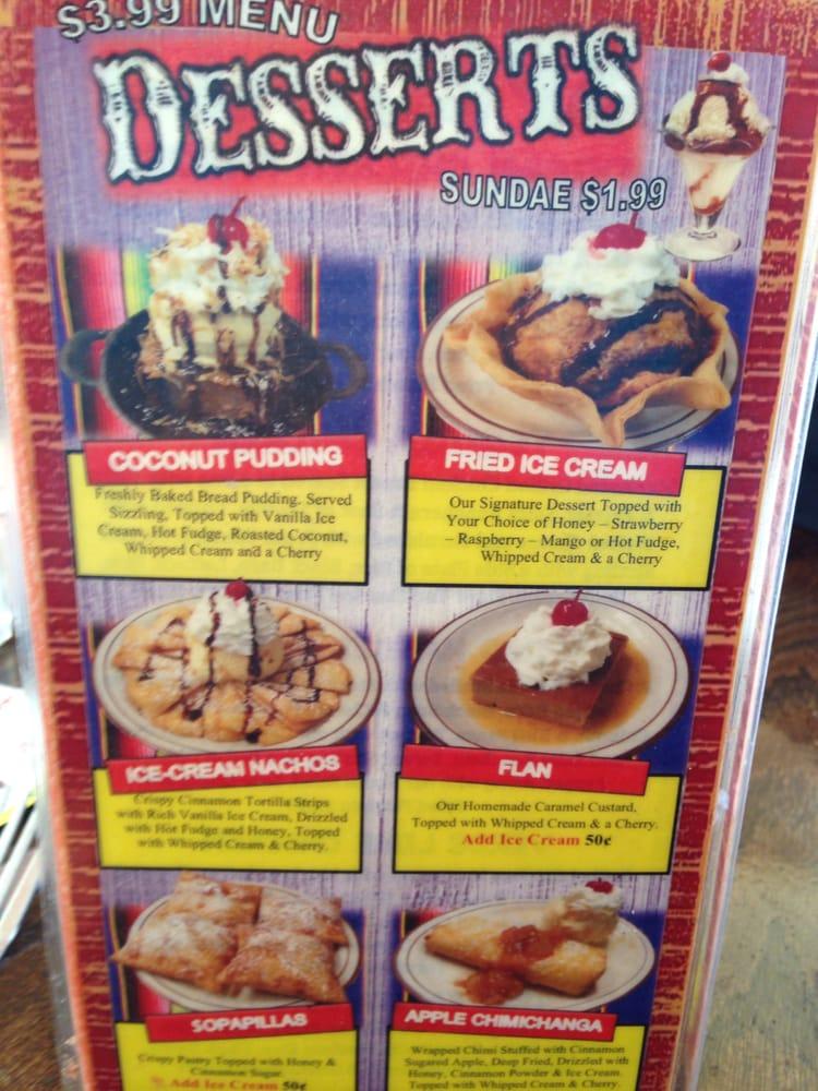 Menu at Fajita Grande restaurant, Frederick