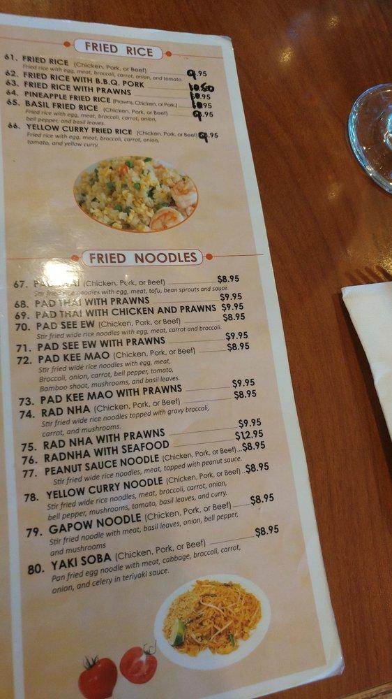 Menu at Thai In Fife restaurant, Fife