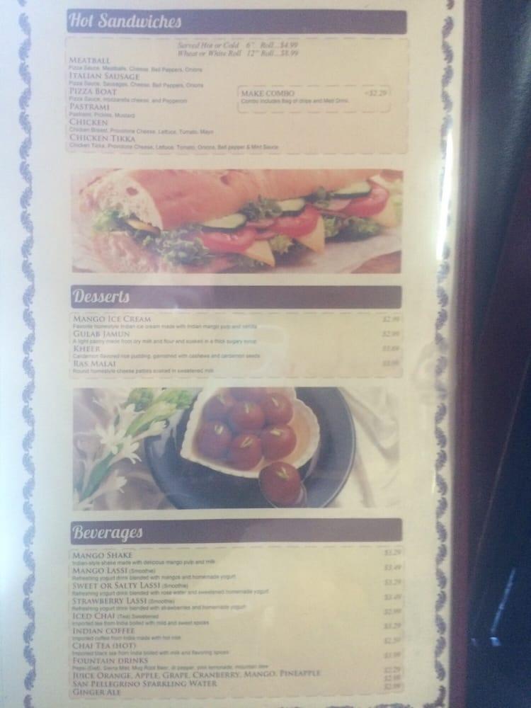 Menu at Sam's Indian Food & Pizza pizzeria, Joshua Tree