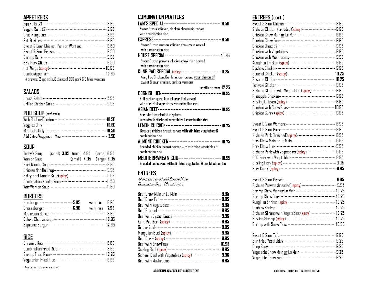 THE ORIENT EXPRESS RESTAURANT MENU intelligence overview