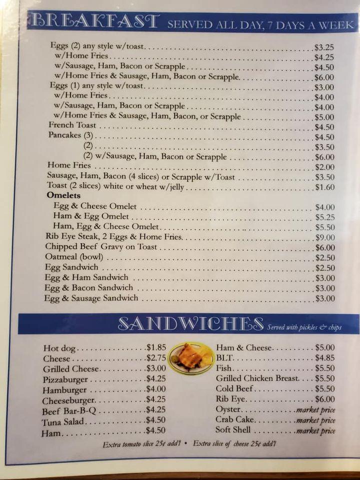 Menu at Ernie's Place pub & bar, Westminster