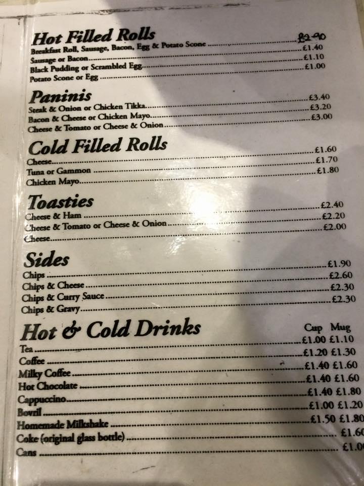 Menu at Gaynors. Home Cooking restaurant, Glasgow