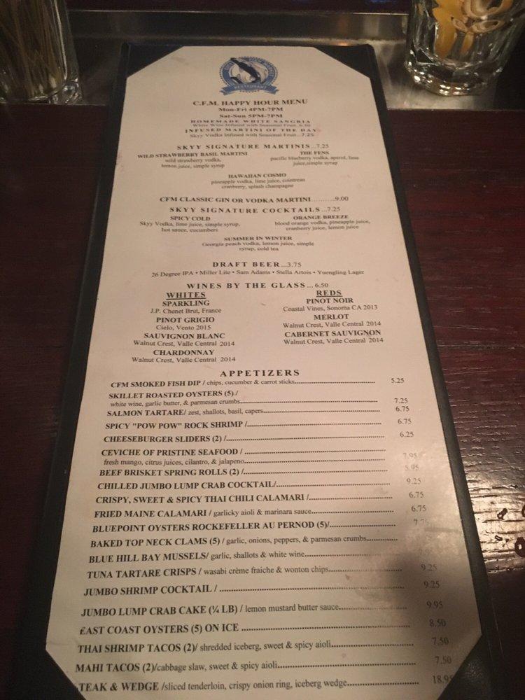 Menu at City Fish Market restaurant, Boca Raton