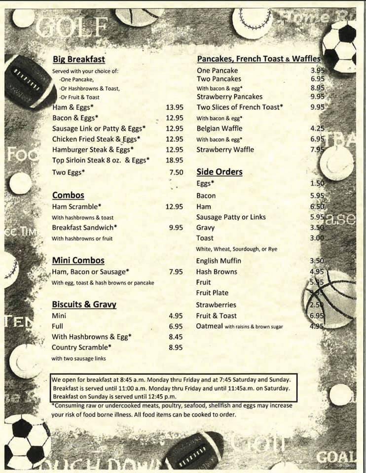 Menu At Sports Page Bar Grill Kennewick   Ra4a Sports Page Menu 2020 08 