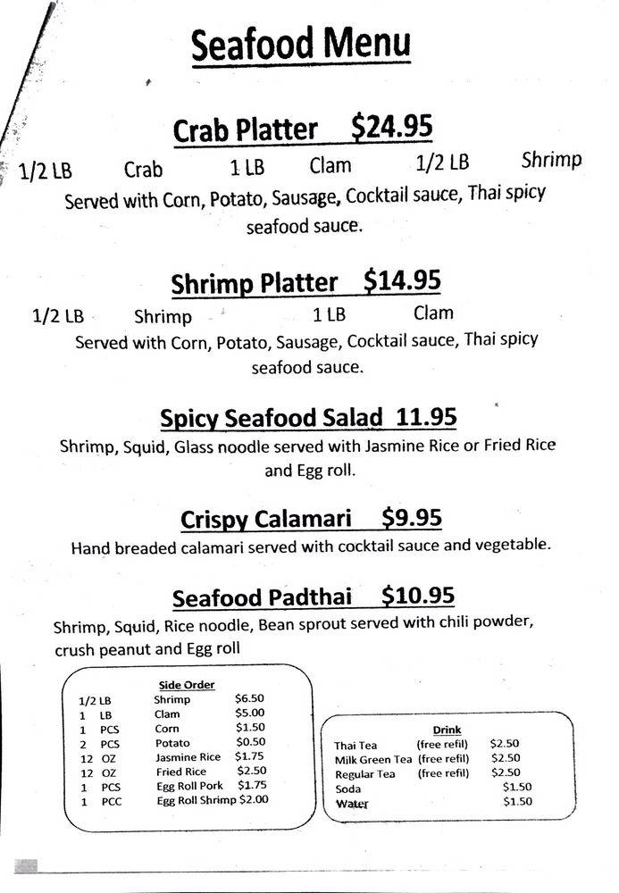 Menu at Asian Market, Roswell
