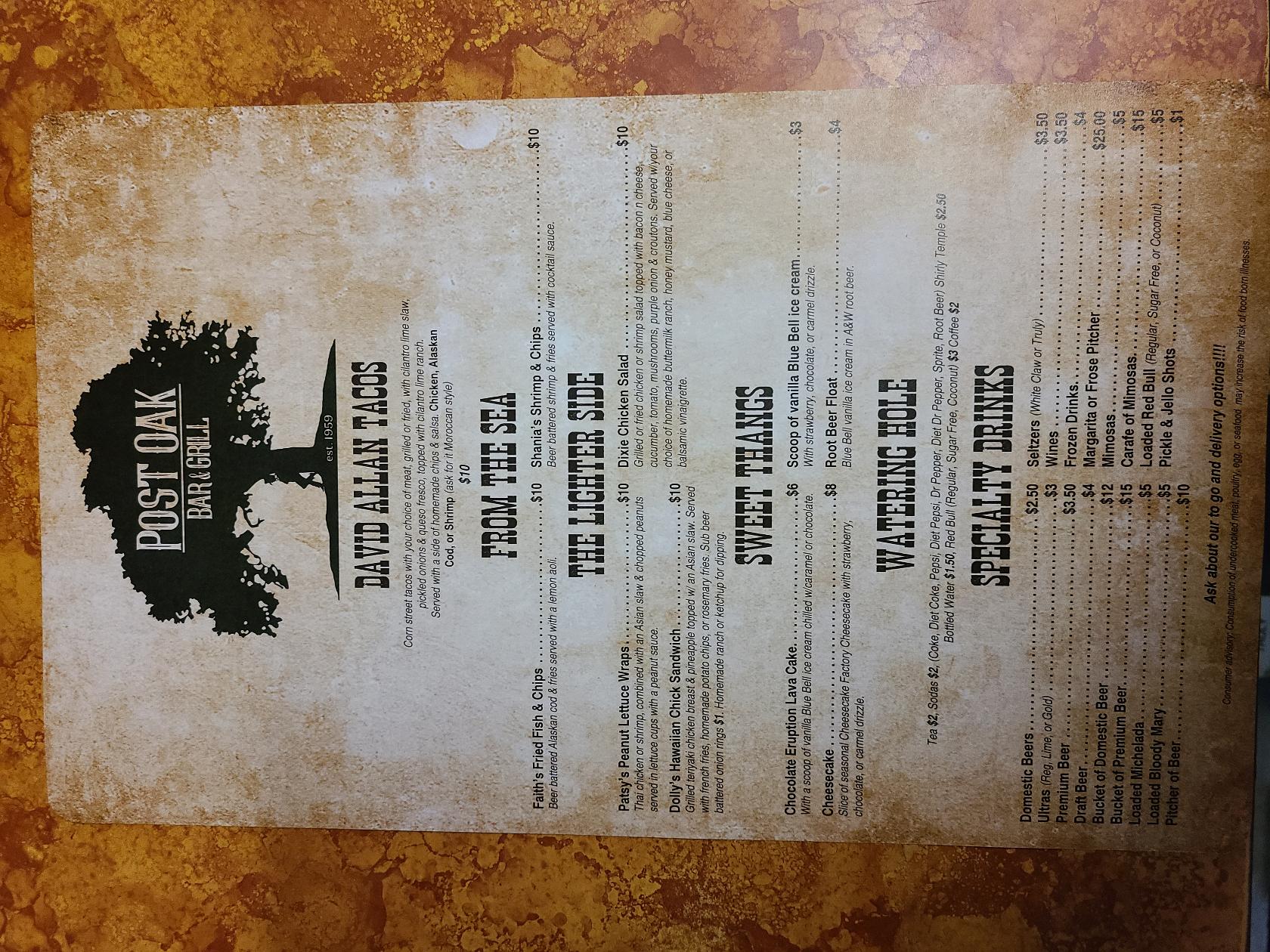 Introducir 89+ imagen post oak bar & grill Viaterra.mx