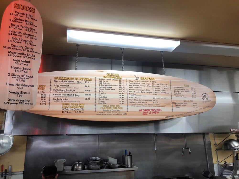 Menu at Bottle Liquor fast food, Morro Bay