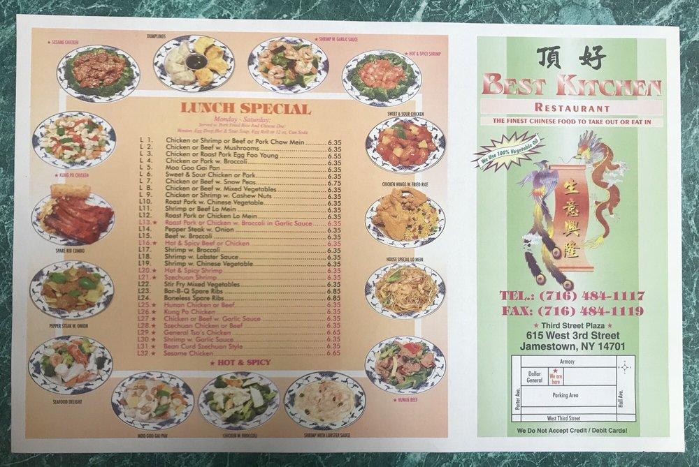 Menu at Best Kitchen restaurant, Jamestown