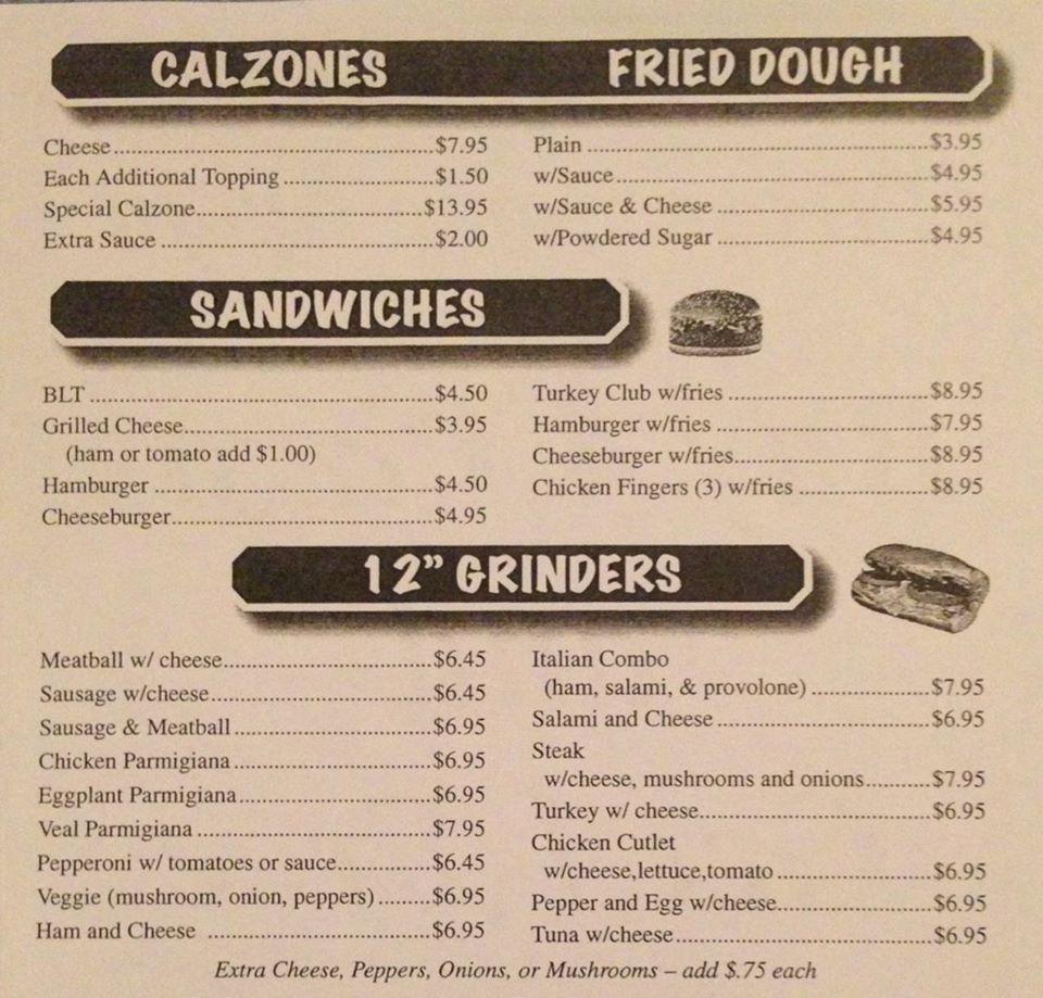 Menu at Paesano's Pasta House Restaurant, Naugatuck