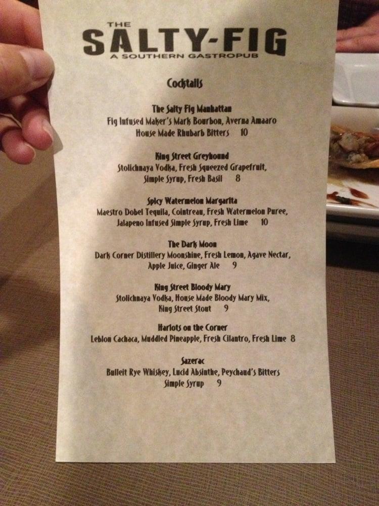 Menu at The Salty Fig Food Truck, Jacksonville