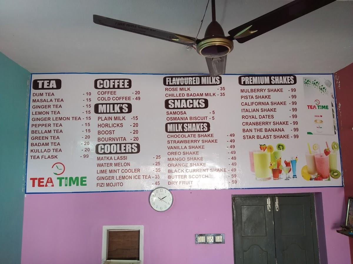 TEA TIME menu