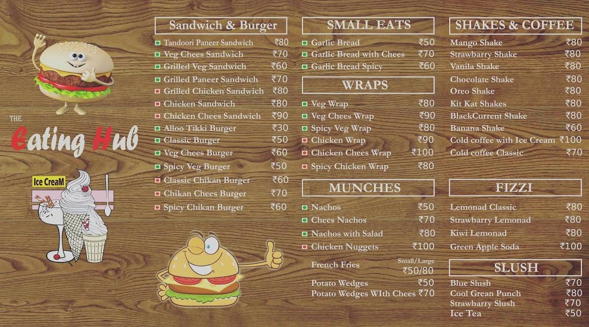 Menu at The Eating Hub N Cafe, Dasuya