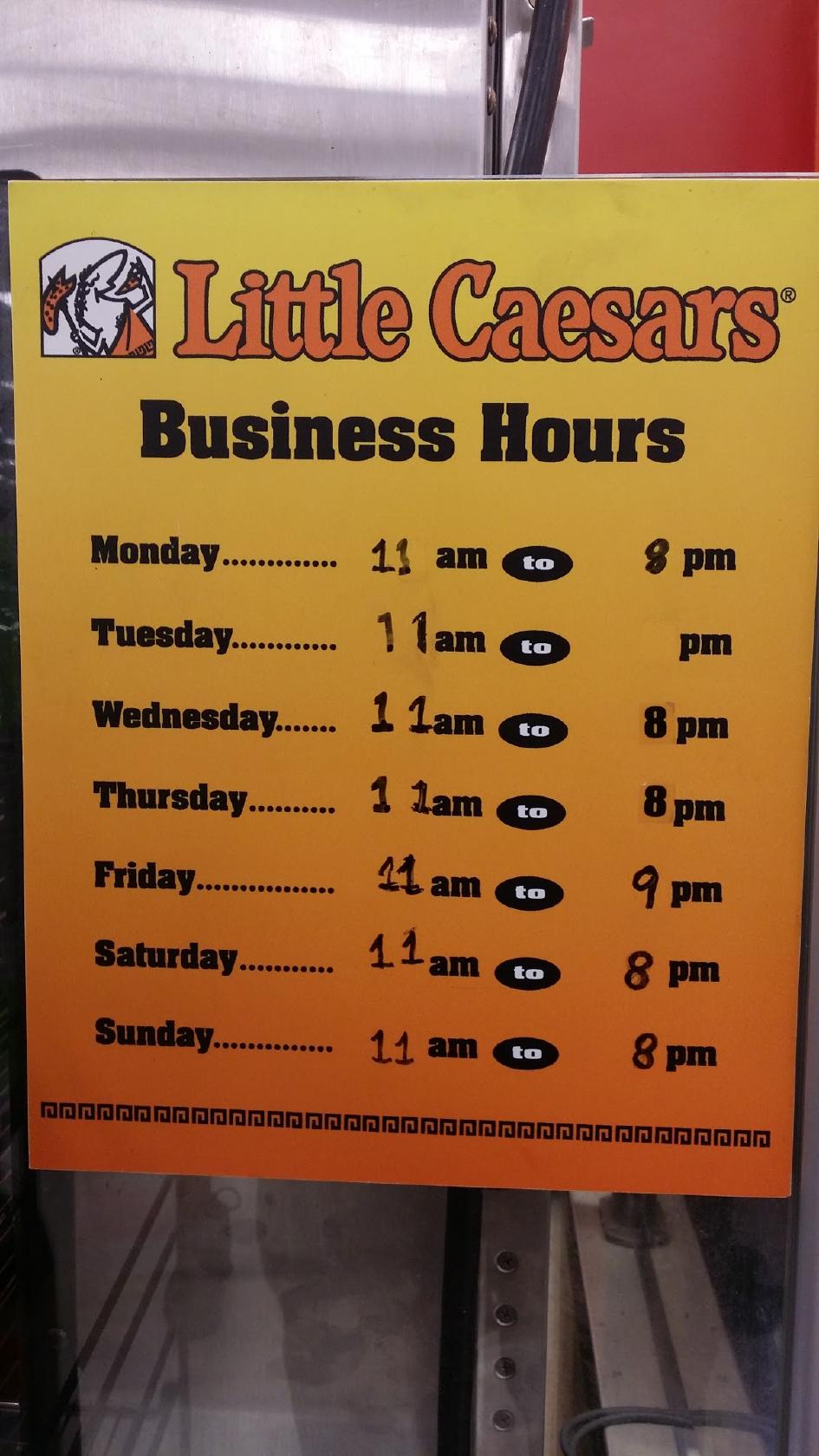 Menu at Little Caesars Kmart pizzeria, White Plains