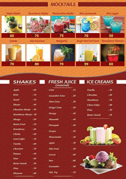 Al Mamlaka menu