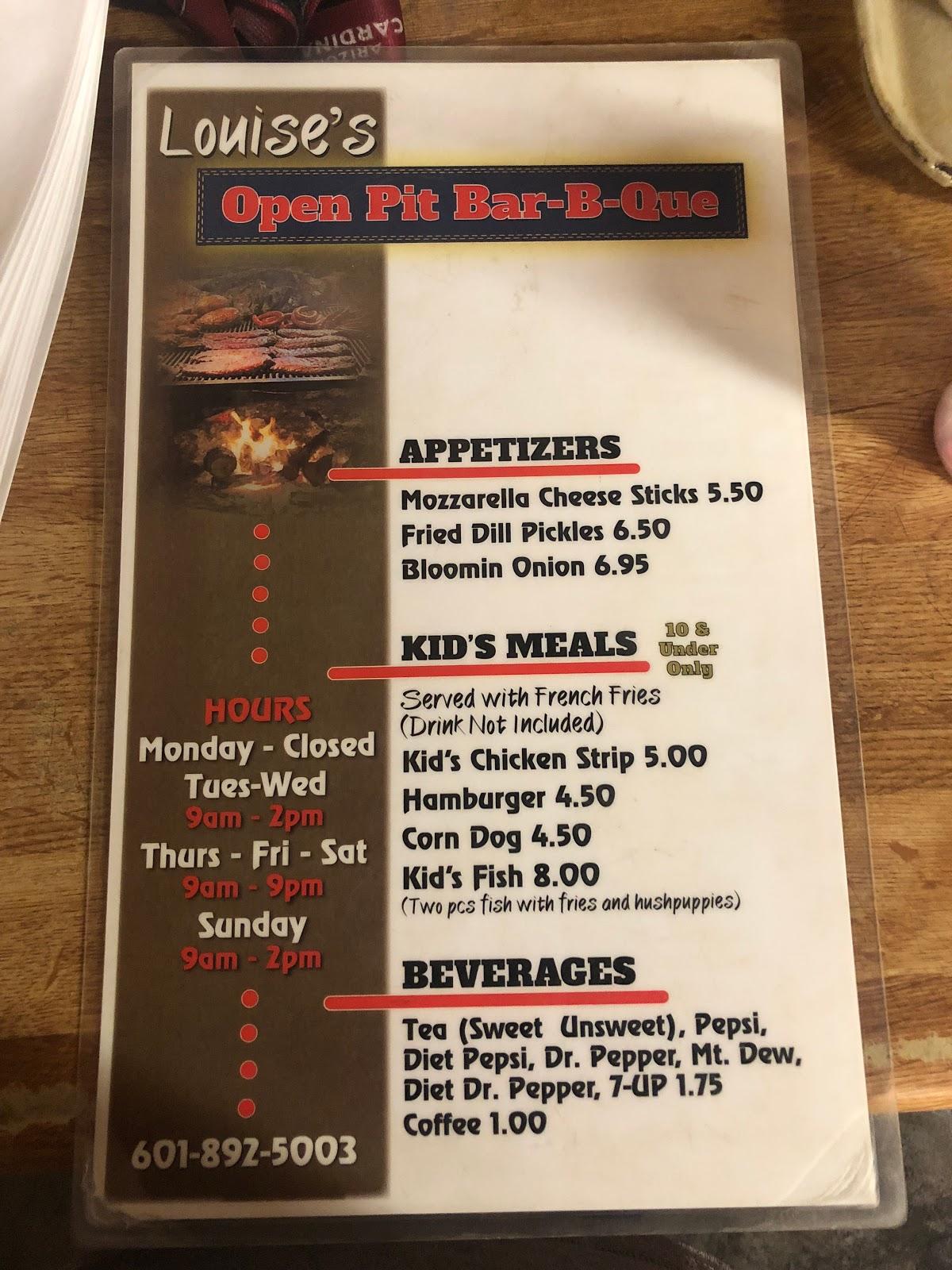 menu-at-louise-open-pit-barbeque-crystal-springs-ms-27