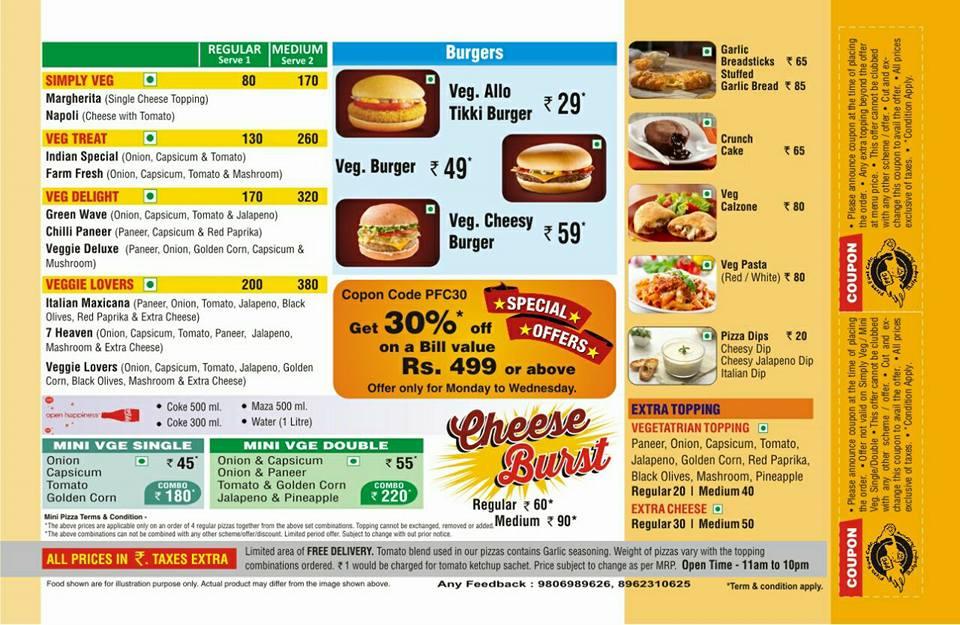 Pizza Fuel Cafe menu