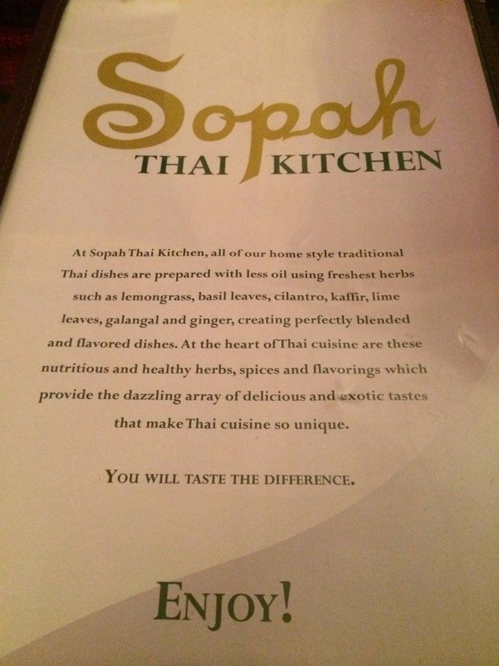 Menu At Sopah Thai Kitchen Restaurant Glen Cove   Ra55 Sopah Thai Kitchen Menu 