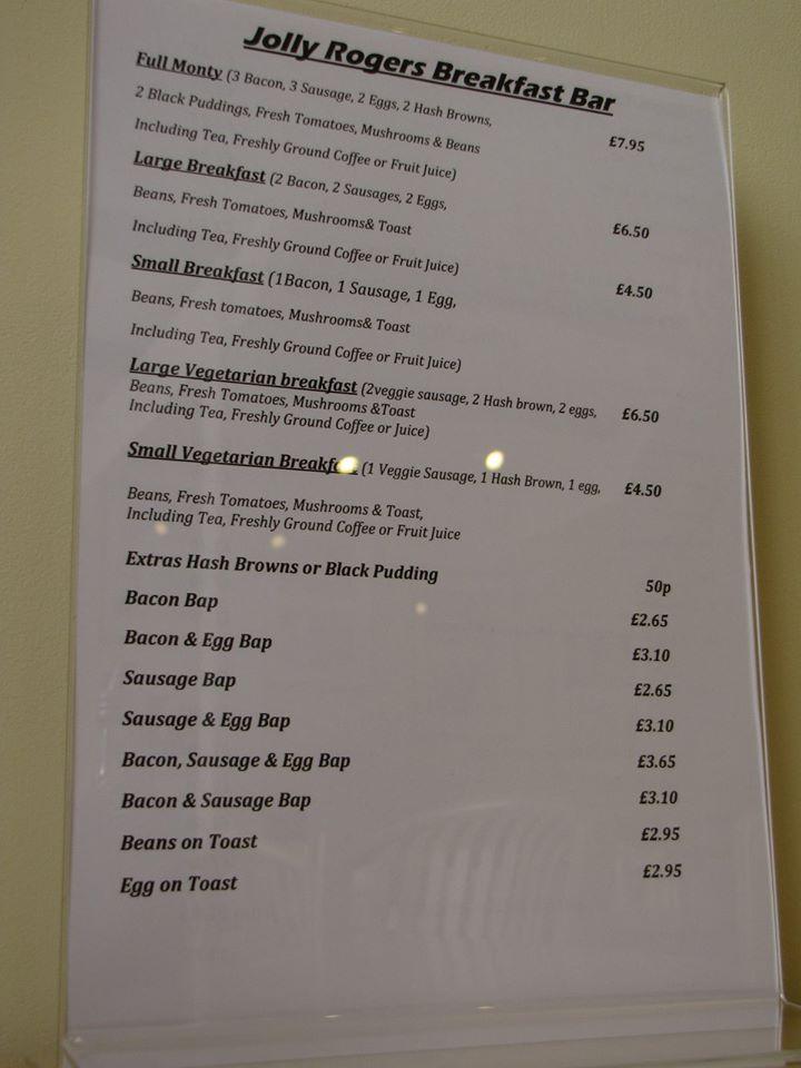 Menu at Jolly Rogers Fish bar, Buckfastleigh