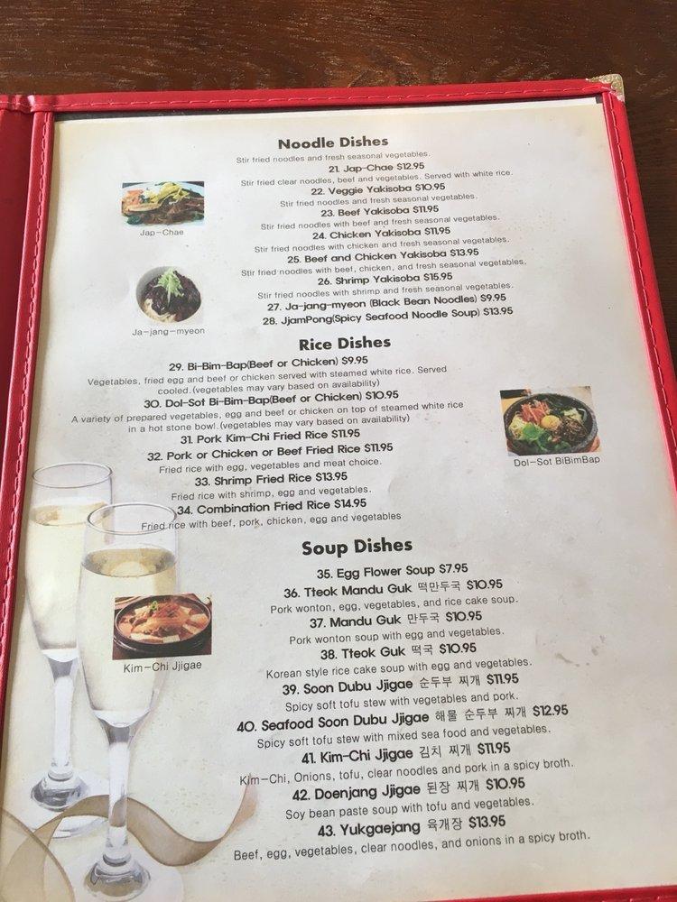 Menu at Fusion Korean Restaurant, Airway Heights, W Sunset Hwy
