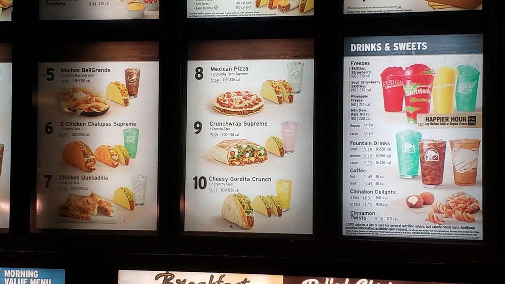 Menu at Taco Bell fast food, Grand Blanc, Holly Rd