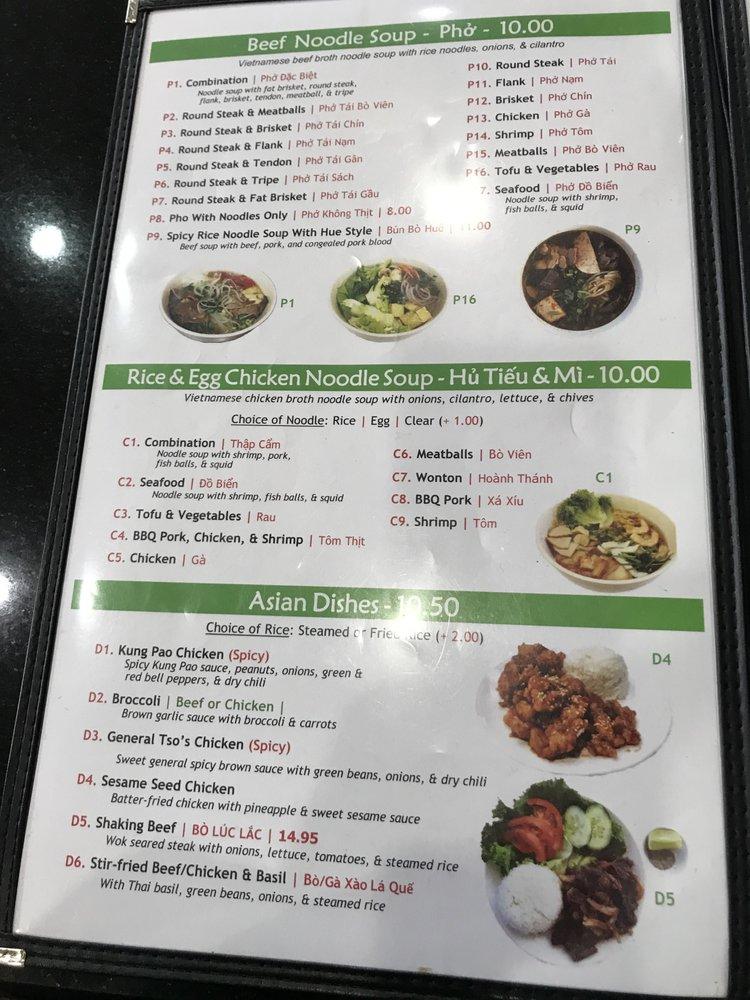 Menu at Pho Thanh Nhi (Vietnamese Food) restaurant, Cedar Park, E ...