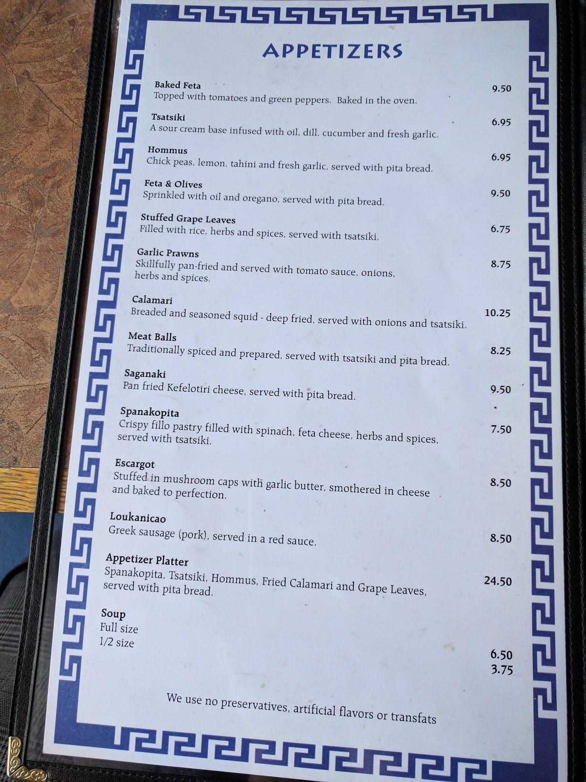 Menu at Oil Lamp pub & bar, Edmonton