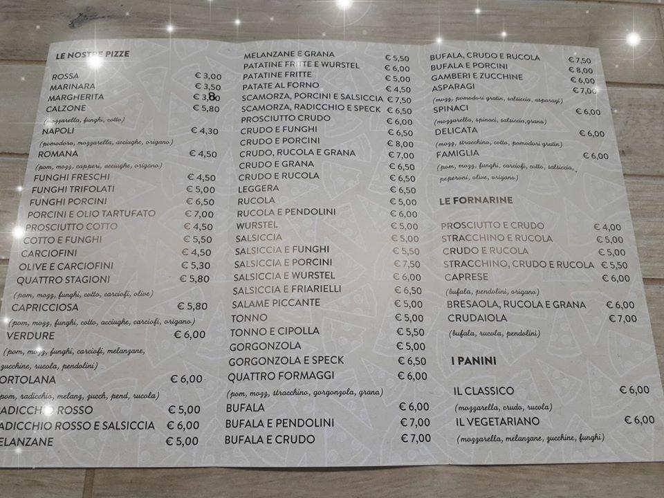Menu di Arri Pizza 
