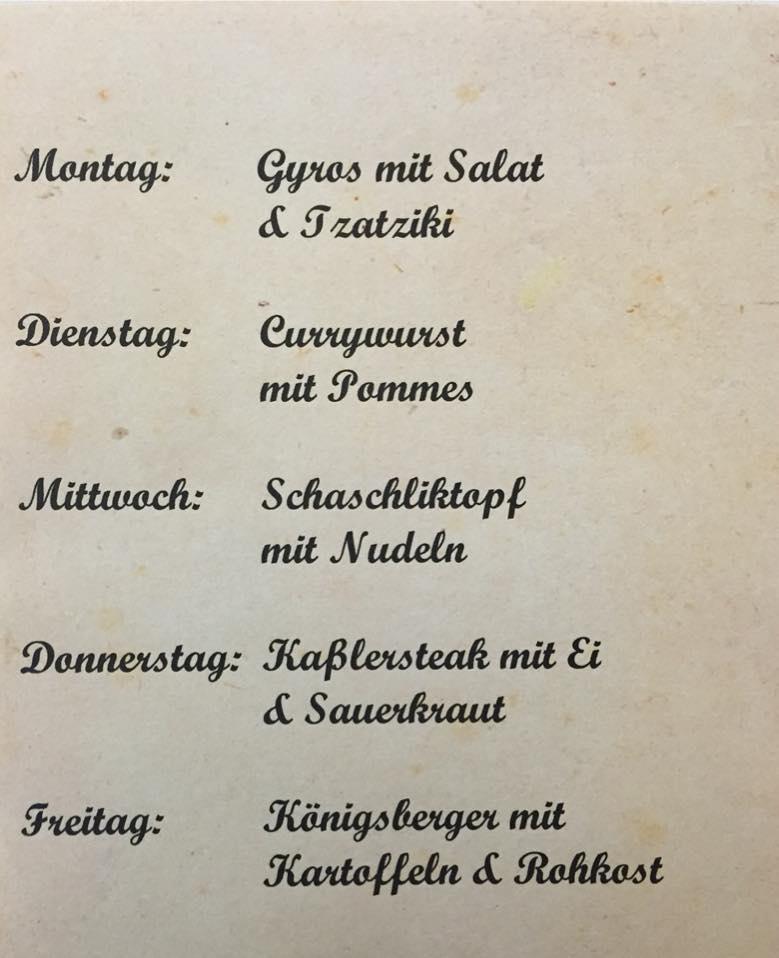 Speisekarte von Gaststätte Klemme restaurant, Sangerhausen