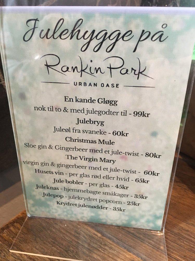 Menu at Rankin Park cafe, Esbjerg